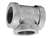 2-1/2 X 2-1/2 X 1 Black Cast Iron 125# Tee