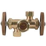 Lead Law Compliant 1/2X3/8X1/4 Comp DU Shutoff ST