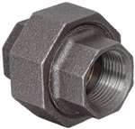 Lead Law Compliant 3/8 Black MI 150# Brass GJ Union