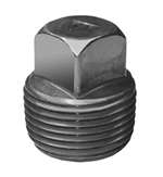 1-1/2 Black Steel Square HD Plug