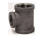 1-1/2 X 1 X 1-1/4 Black MI 150# Tee