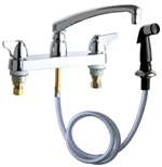 Lead Law Compliant 2 Handle Sink Faucet With Srpy Chrome 2.2 GPM