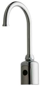 Lead Law Compliant One Hole Gooseneck Electronic Lavatory Faucet Mixer 0.25 Gpc