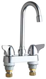Lead Law Compliant 2 Handle Lever Lavatory Faucet Chrome 2.2 GPM
