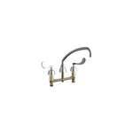 Lead Law Compliant 2 Handle Three Hole Kitchen Faucet Less Spray 2.2 GPM
