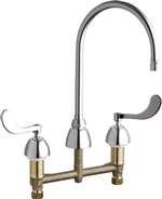 Lead Law Compliant Concealed Hot & Cold Faucet Gooseneck Wristblade Handle Chrome 2.2 GPM