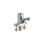 Lead Law Compliant 1 Handle Two Hole Lavatory Fitting Deck Mount 4 Chrome 0.5 GPM