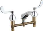 Lead Law Compliant 2 Handle Three Hole Lavatory Faucet Chrome 2.2 GPM