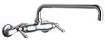 Lead Law Compliant 2 Handle Two Hole Sink Faucet Chrome 2.2 GPM