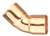 2-1/2 Wrot Copper X Copper 45 Elbow 2-5/8 OD