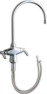 Lead Law Compliant 2 Handle Lever One Hole Kitchen Faucet Chrome 2.2 GPM