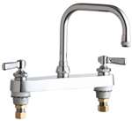 Lead Law Compliant Two Hole Lever 8 Center Deck Mount Sink Faucet