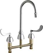 Lead Law Compliant 2 Handle Wristblade Handle Kitchen Faucet Chrome 2.2 GPM