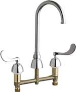 Lead Law Compliant 2 Handle Wristblade Handle Kitchen Faucet Chrome 1.5 GPM