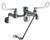 Not For Potable Use Wall Mount Sink Faucet With Vacuum Breaker Chrome