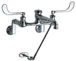 Not For Potable Use Wall Mount Sink Faucet With Vacuum Breaker Chrome