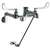 Not For Potable Use Wall Mount Sink Faucet With Vacuum Breaker Chrome