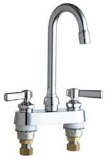 Lead Law Compliant 2 Handle Two Hole Lavatory Fitting Deck Mount Chrome 2.2 GPM