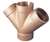 2 DWV Cast Copper X Copper DBL Wye