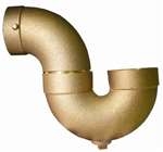 2 DWV Cast Copper X Copper P Trap With Cleanout