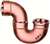 1-1/4 DWV Cast Copper X Copper P Trap L/ Cleanout