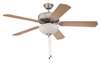 52 5 Blade Ceiling FAN With Light Kit Brushed Nickel