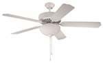 52 5 Blade Ceiling FAN With Light Kit White