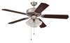 52 5 Blade Ceiling FAN With Light Kit Brushed Nickel