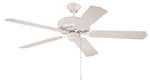 52 5 Blade Ceiling FAN With Light Kit White