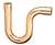 1-1/4 Wrot Copper X Copper P Trap 1-3/8 OD