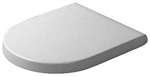 Round Front Plastic Closet Seat & Cover White