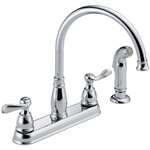 Lead Law Compliant 1.8 GPM 2 Handle Lever Kitchen Faucet