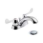 Lead Law Compliant 1.5 GPM 2 Handle Center Set 3-4H Lavatory Pop Up Polished Chrome