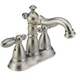 Lead Law Compliant 2 Handle Center Set Lavatory Faucet Stainless Steel 1.5 GPM