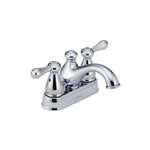 Lead Law Compliant 2 Handle Center Set Lavatory Faucet Polished Chrome 1.5 GPM
