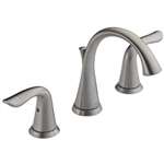 Lead Law Compliant 2 Handle Widespread Lavatory Faucet Stainless Steel 1.5 GPM