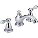 Lead Law Compliant 1.5 GPM 2 Handle Widespread Three Hole Lavatory Pop Up Polished Chrome