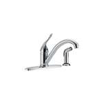 Lead Law Compliant 1.5 GPM 1 Handle Lever Center Set Kitchen Faucet Chrome