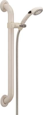 Adjustable Grab Bar Hand Shower 2.5 GPM