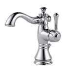 Lead Law Compliant 1 Handle One Hole 4 Plate Metal Pop Up Polished Chrome 1.5 GPM
