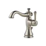 Lead Law Compliant 1 Handle One Hole 4 Plate Metal Pop Up Stainless Steel 1.5 GPM