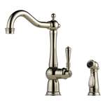 Lead Law Compliant 1.8 GPM 1 Handle Kitchen Faucet With Spray