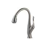 Lead Law Compliant 1.8 GPM Kitchen Pull Down Faucet Stainless Steel
