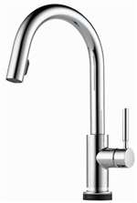 Lead Law Compliant 1 Handle One Hole Pull Down Kitchen Faucet 1.8 GPM Polished Chrome