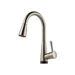 Lead Law Compliant 1.8 GPM One Hole Lever Pull Down Kit Faucet Stainless Steel