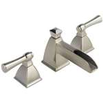 Lead Law Compliant 1.5 GPM 2 Handle Widespread Lavatory Faucet Brushed Nickel