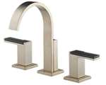 Lead Law Compliant 1.5 GPM 2 Handle Widespread Lavatory Faucet Brushed Nickel