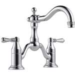 Lead Law Compliant 1.5 GPM 2 Lever Lavatory Two Hole With Pop Up *tresa