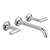 Lead Law Compliant 2 Handle Wall Mount Lavatory Faucet Polished Chrome 1.5 GPM