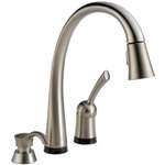 Lead Law Compliant 1.8 GPM Pull Down Kitchen Faucet With Soap Disp